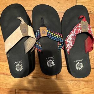 Yellow Box flip flops